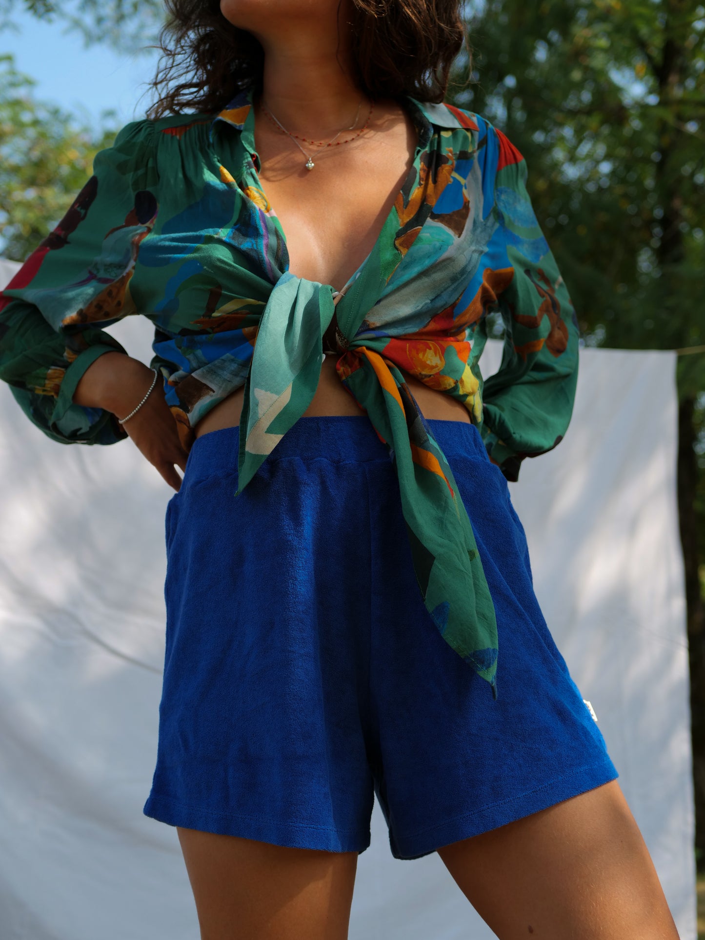 Short large en éponge