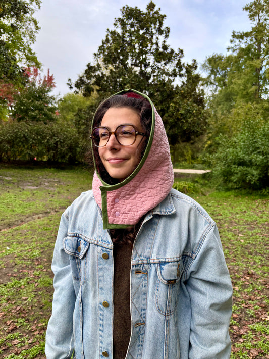 cagoule en couverture matelasée upcycling