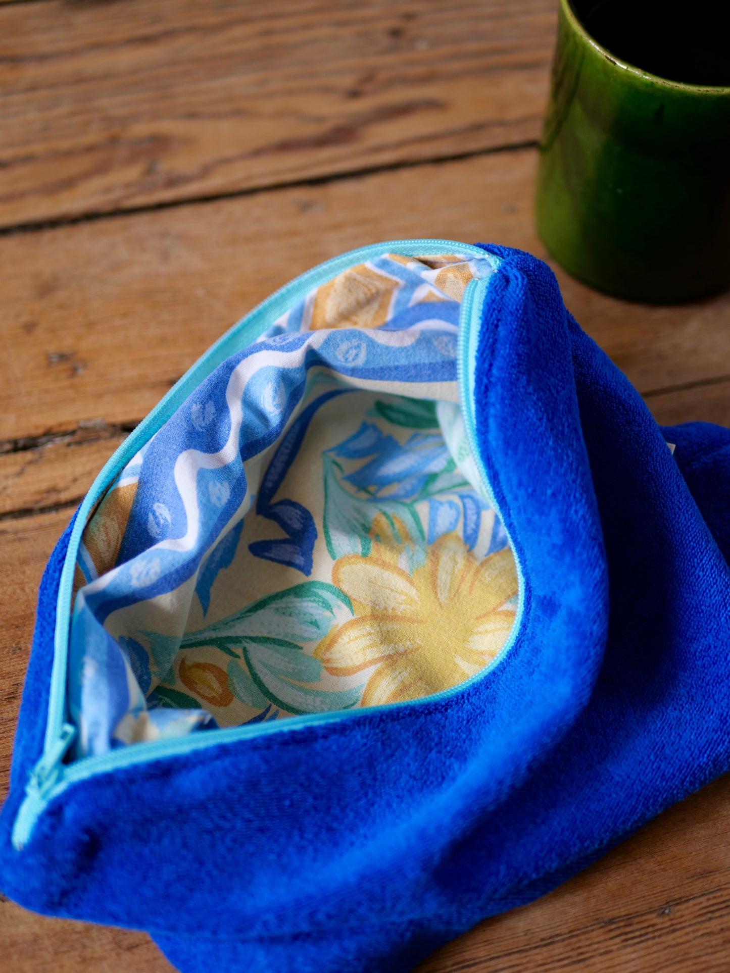TROUSSE PLATE EN COTON ÉPONGE & TISSU UPCYCLÉ - CABO