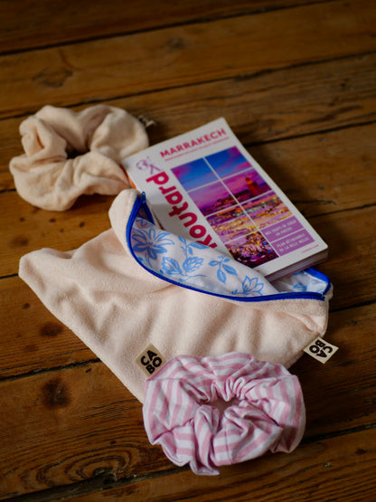 TROUSSE PLATE EN COTON ÉPONGE & TISSU UPCYCLÉ - CABO