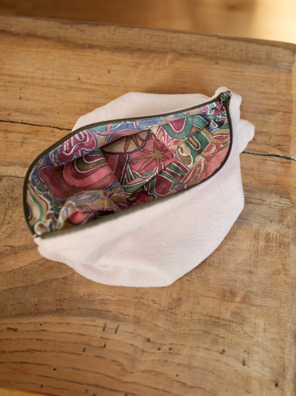 TROUSSE PLATE EN COTON ÉPONGE & TISSU UPCYCLÉ - CABO