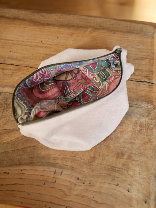 TROUSSE PLATE EN COTON ÉPONGE & TISSU UPCYCLÉ - CABO