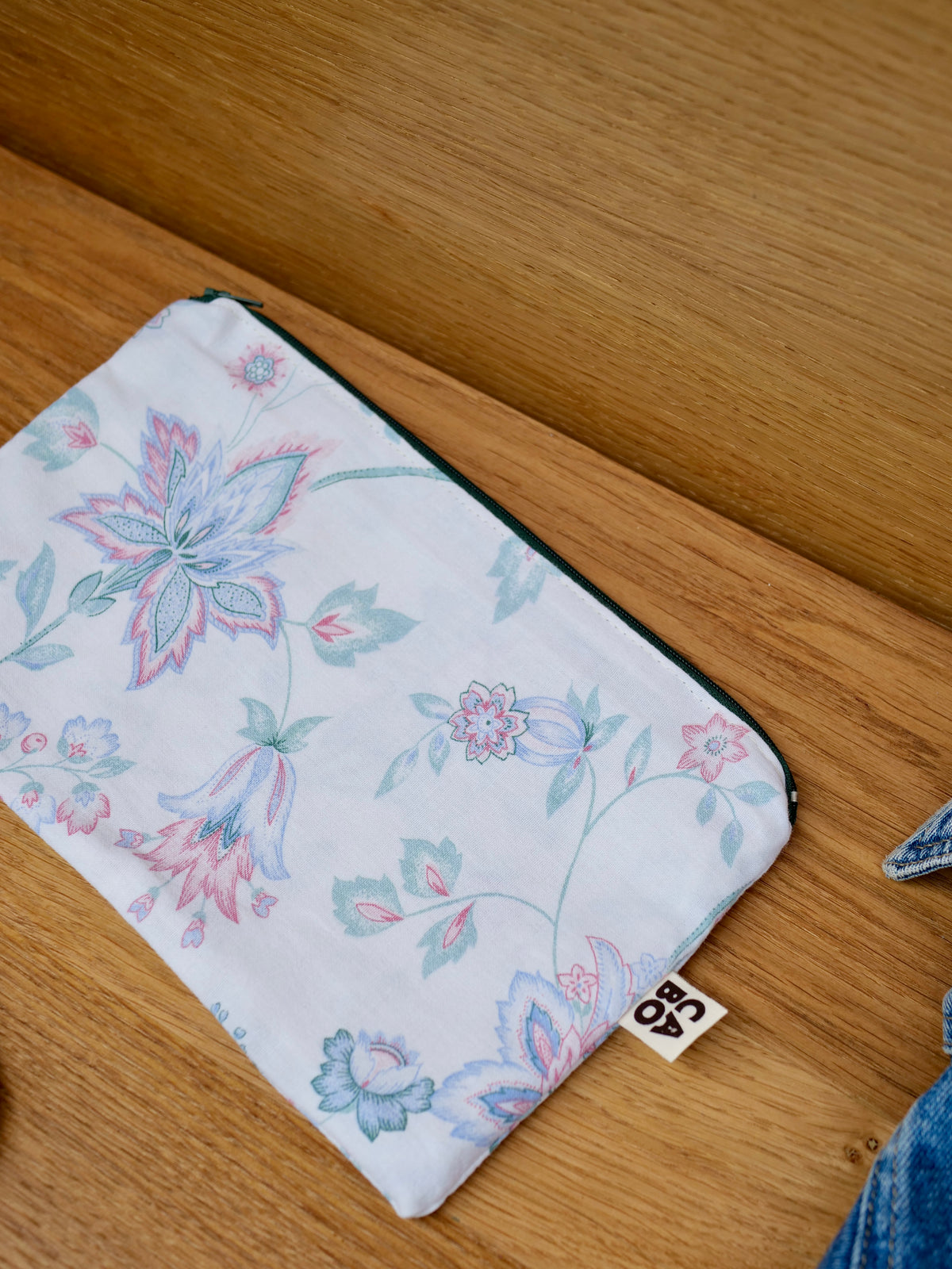 POCHETTE PLATE EN TISSU UPCYCLÉ - CABO