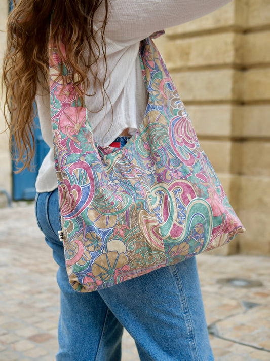 sac upcyclé floral automnal