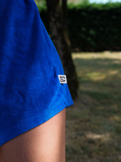 short taille haute en coton éponge